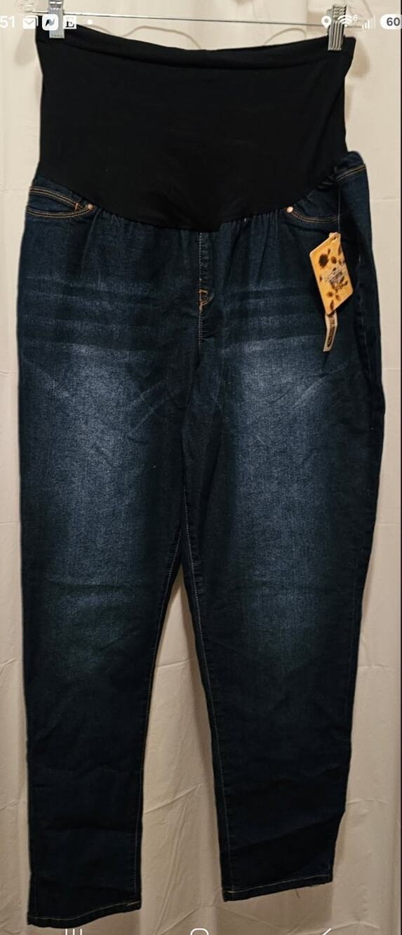 Hybrid & Co Maternity Over The Belly Pull-On Stretch Jeans Women’s Size 3X NWT